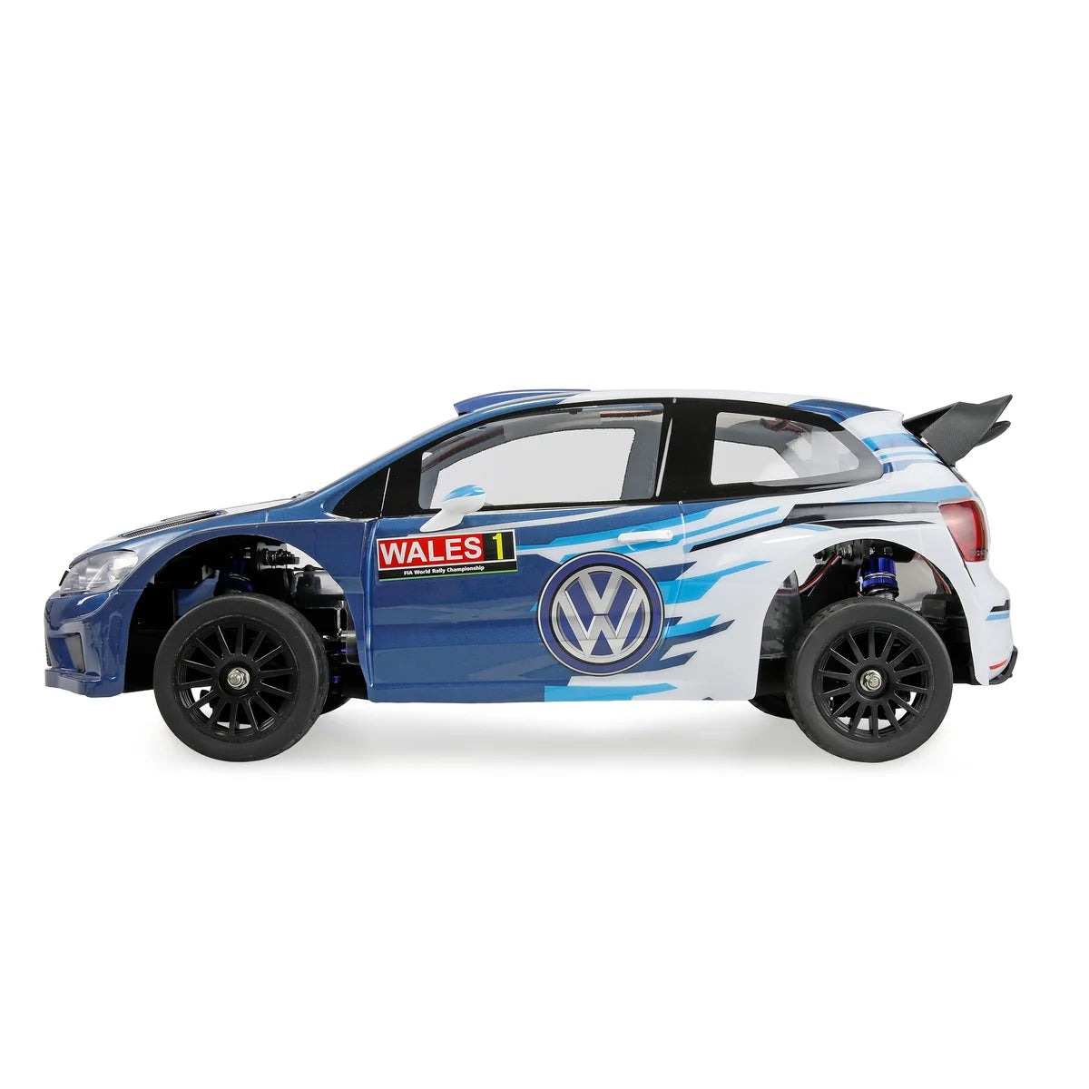 Amewi Hyper Go VW Polo R WRC Rallye brushless 4WD 21147 im Maßstab 1:10 Onroad ARTR – Seitenansicht