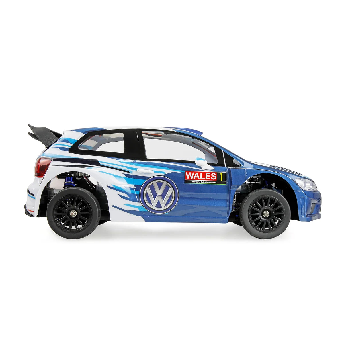 Amewi Hyper Go VW Polo R WRC Rallye brushless 4WD 21147 im Maßstab 1:10 Onroad ARTR – Seitenansicht