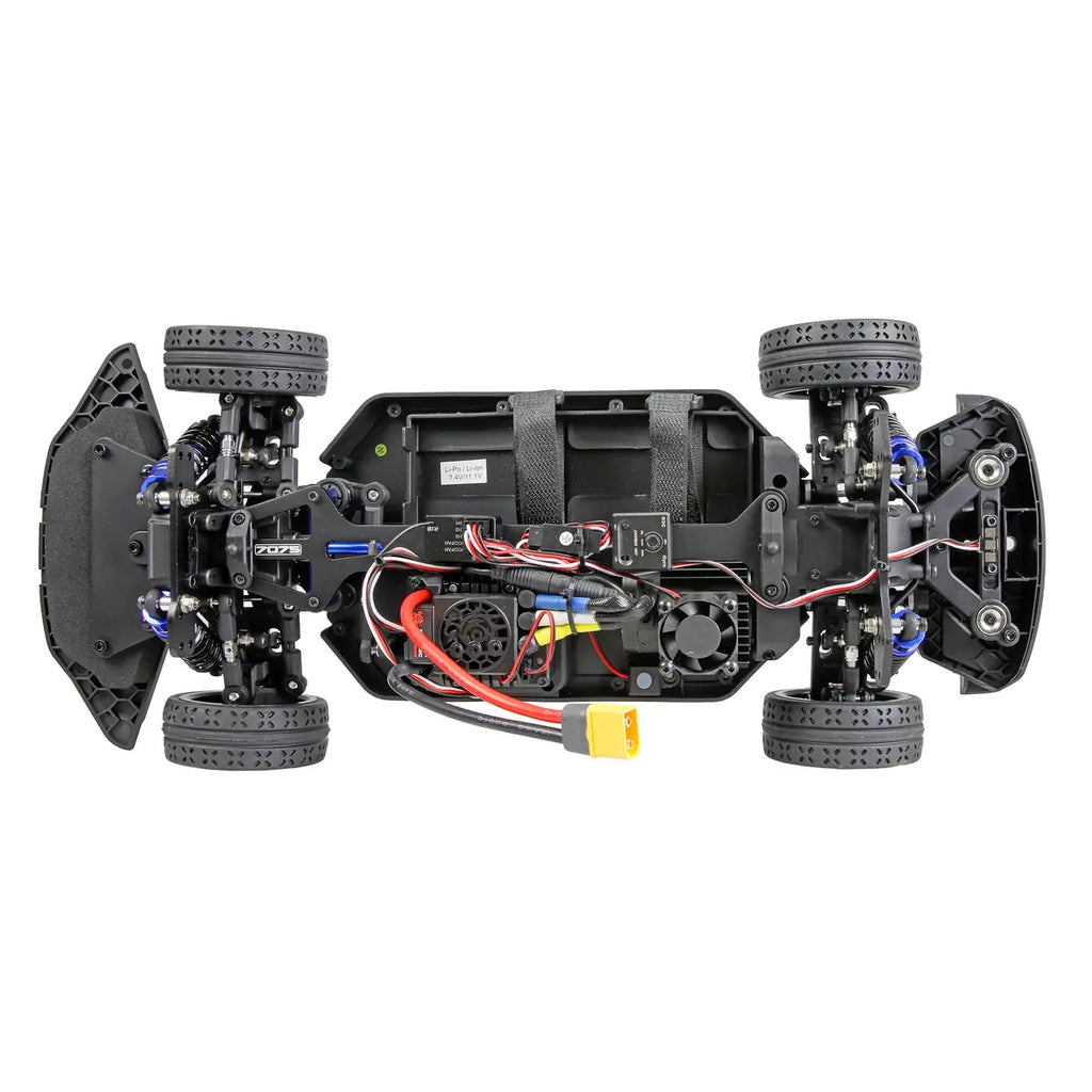 Amewi Hyper Go VW Polo R WRC Rallye brushless 4WD 21147 im Maßstab 1:10 Onroad ARTR – Unteransicht