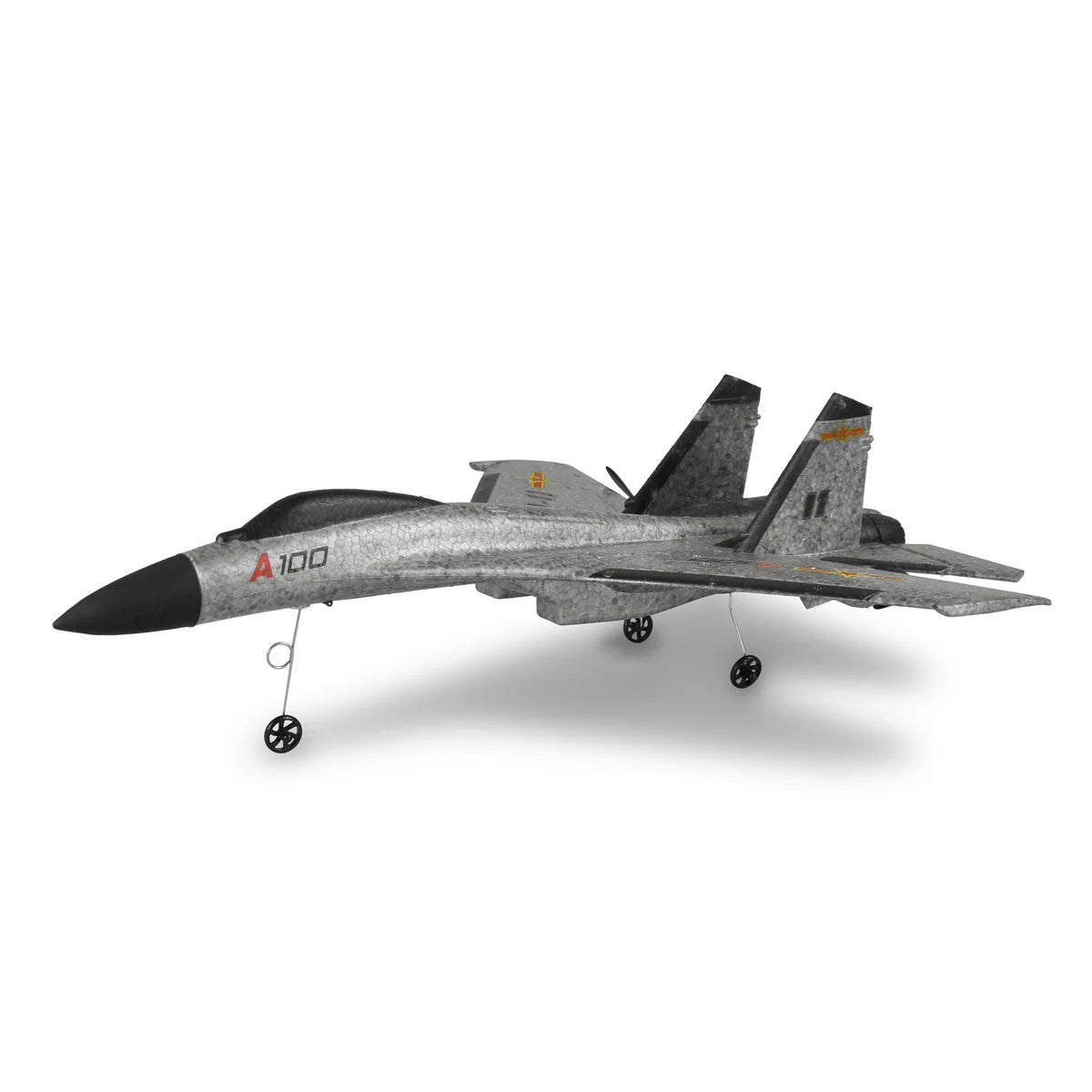 Amewi J-11 Flugzeug mit Gyro 3-Kanal 335mm 24090 Flugzeug RTF – Seitenansicht mit Fahrwerk und Nummernmarkierung