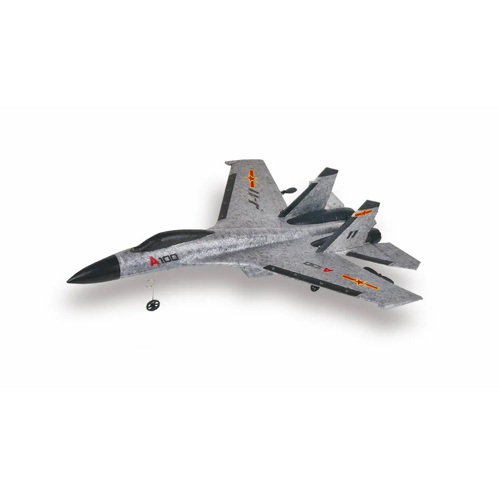 Amewi J-11 Flugzeug mit Gyro 3-Kanal 335mm 24090 Flugzeug RTF – Seitenansicht Kampfjet-Modell mit Delta-Flügeln, grau
