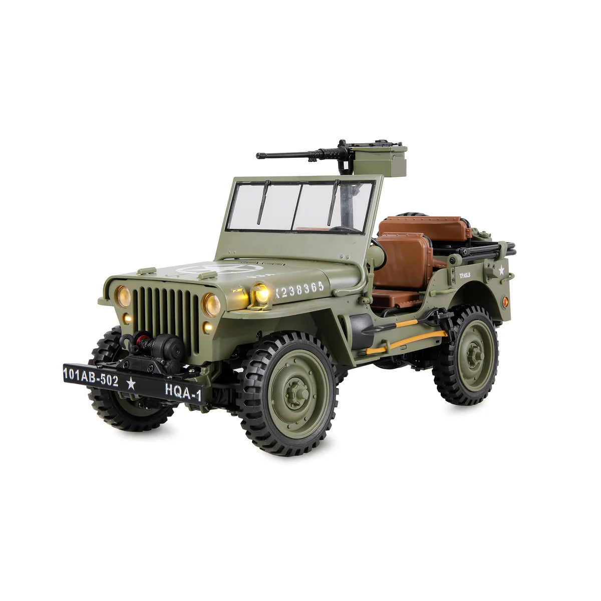 Amewi Jeep Willys MB Scale Crawler 4WD Grün 22737 im Maßstab 1:14 Crawler RTR – Seitenansicht