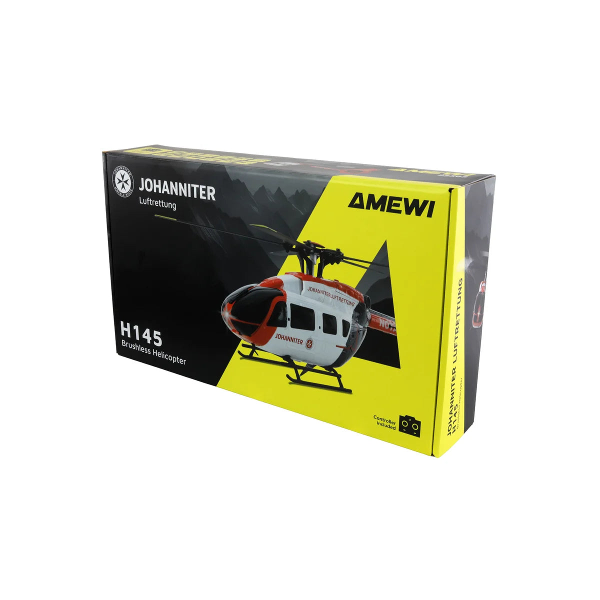 Amewi Johanniter H145 Helikopter Brushless 6-Kanal 6G 25365 Helikopter RTF – Verpackung
