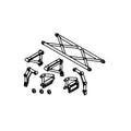 Amewi Karosserie Befestigungs Set 021-17223026 Crawler – Lieferumfang und Zubehör als Zeichnung, mehrere Befestigungsteile