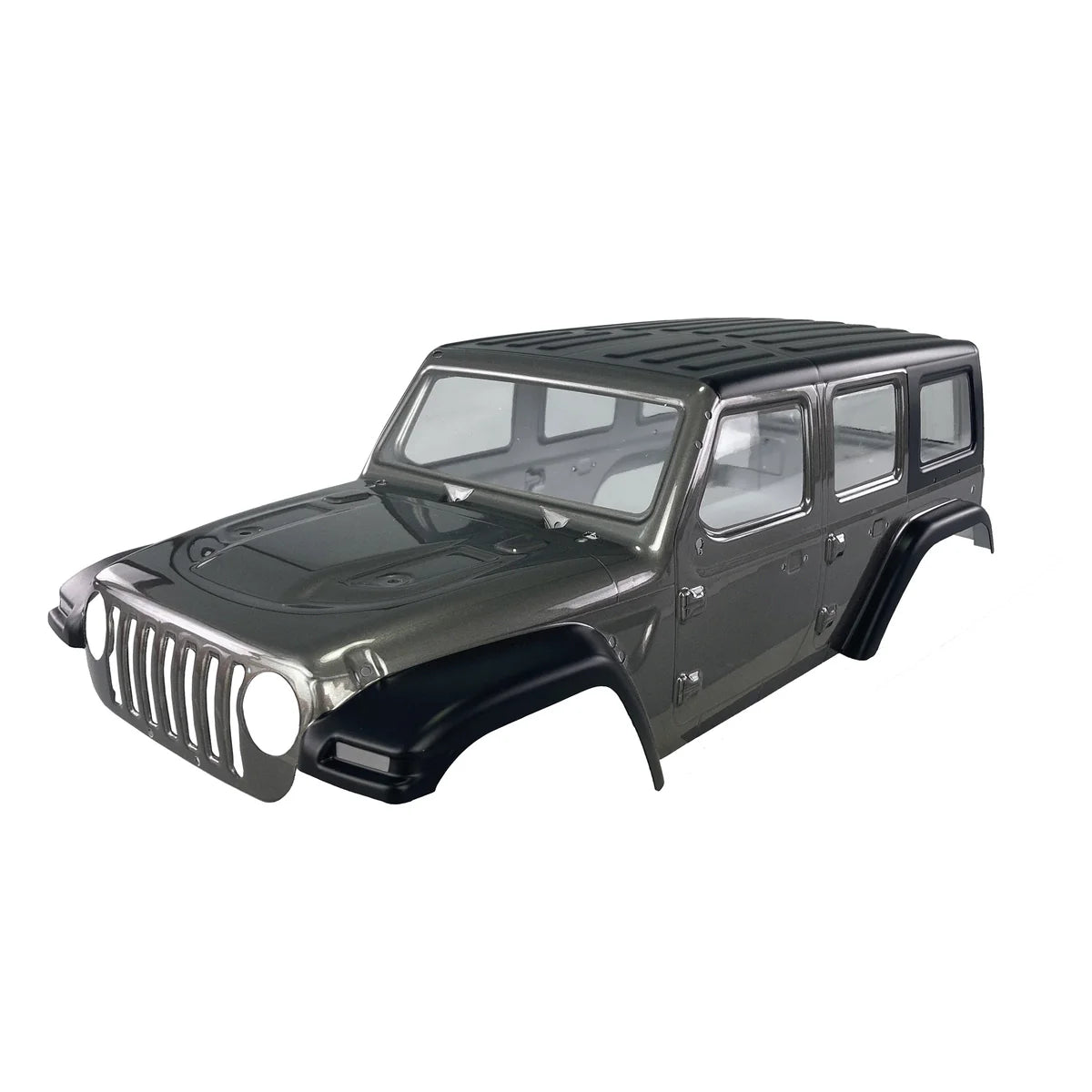 Amewi Karosserie Crosstrail hellgrau 021-B004 Crawler – Seitenansicht mit Grill, Scheinwerfer, vier Fenster