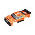 Amewi Karosserie DR1.6 Orange 014-21097-001 – Draufsicht mit Spoiler und Rennstreifen, orange Lackierung