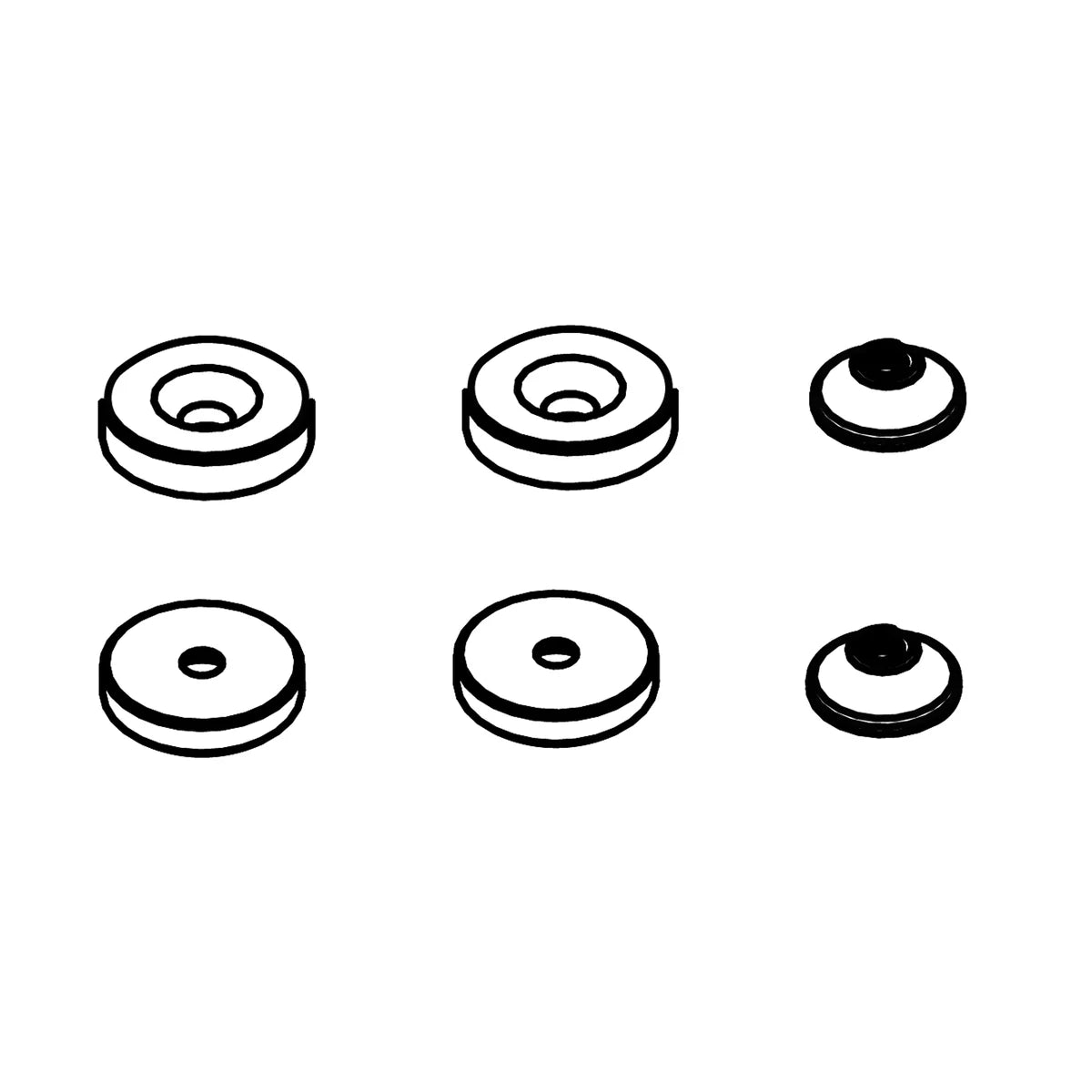 Amewi Karosserie Magnete 021-17223053 Crawler – Lieferumfang und Zubehör sechs Magnethalter in verschiedenen Größen