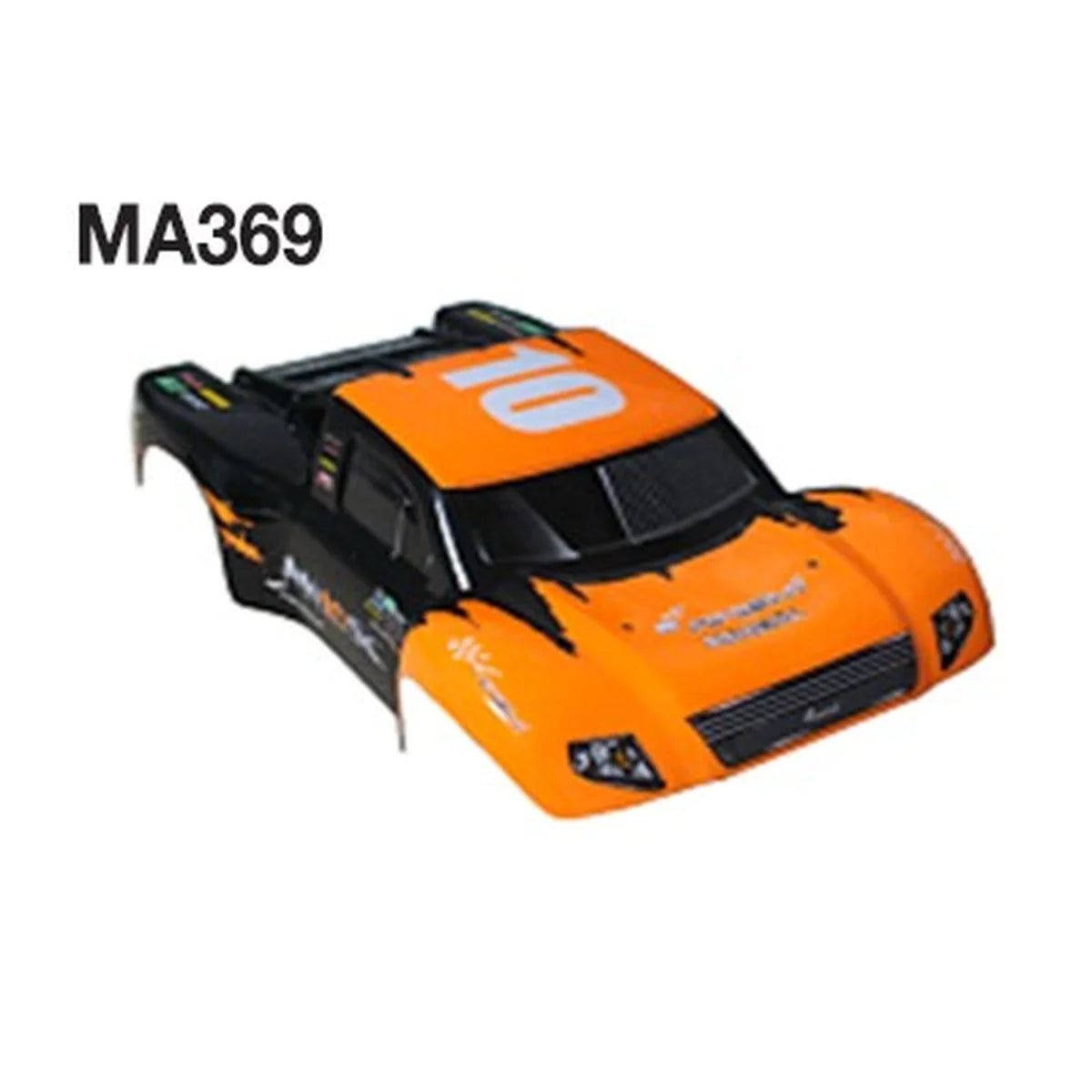 Amewi Karosserie Short Course AM10SC orange/schwarz 009-MA369 – Frontansicht