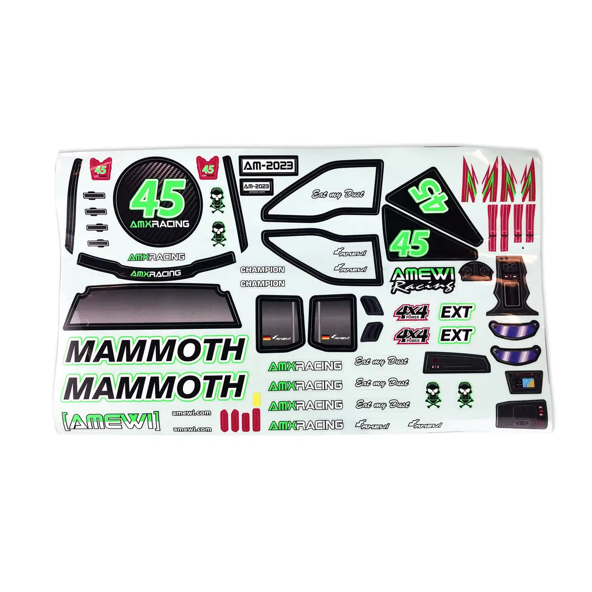 Amewi Karosserie silber für Mammoth 019-22624057 – Lieferumfang und Zubehör Dekorationsaufkleber und Ersatzteile ausgelegt