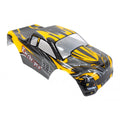 Amewi Karosserie Torche Pro MT gelb , fertig lackiert 004-22034-001 im Maßstab 1:10 Monster Truck – Draufsicht