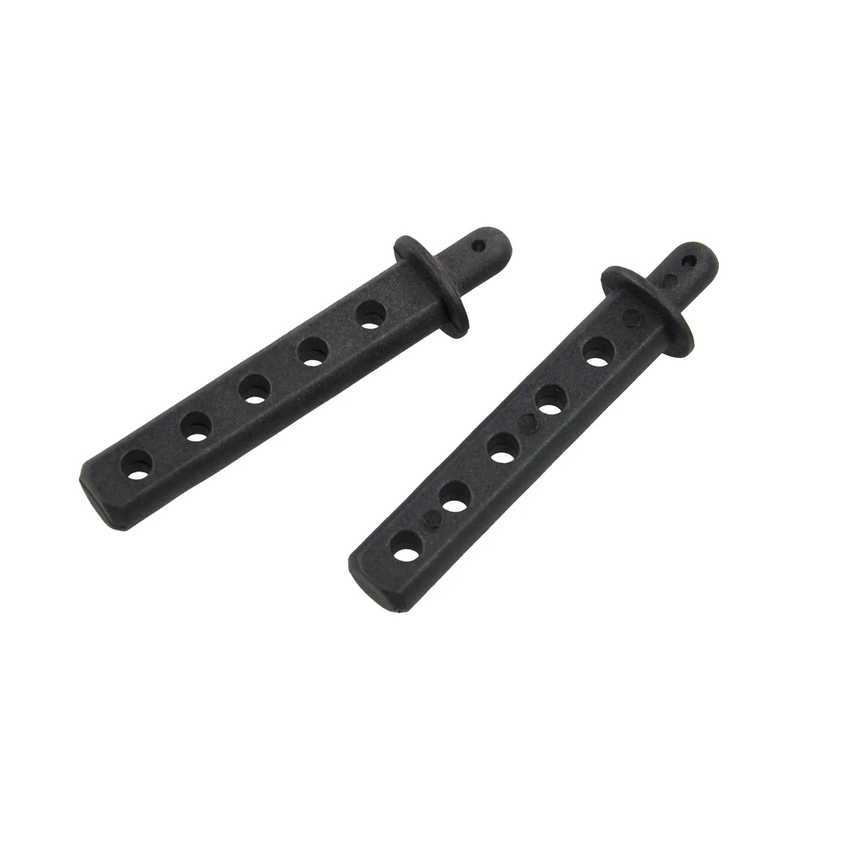 Amewi Karosseriehalter für Crusher 012-F22012 Zubehör – Detailansicht zwei schwarze Kunststoffhalter mit Befestigungslöchern