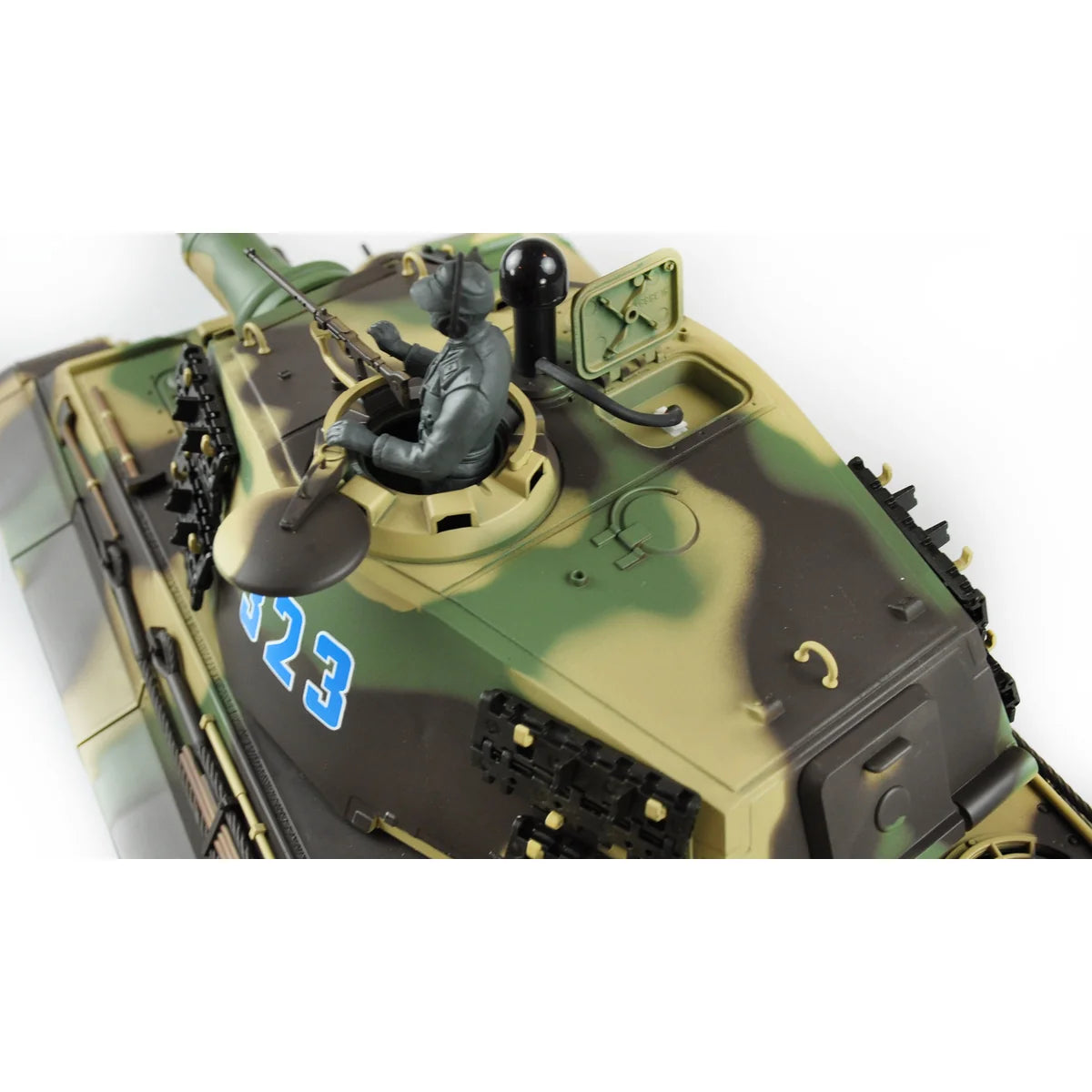 Amewi Königstiger Henschelturm Advanced Line IR/BB 23109 im Maßstab 1:16 Panzer RTR – Draufsicht
