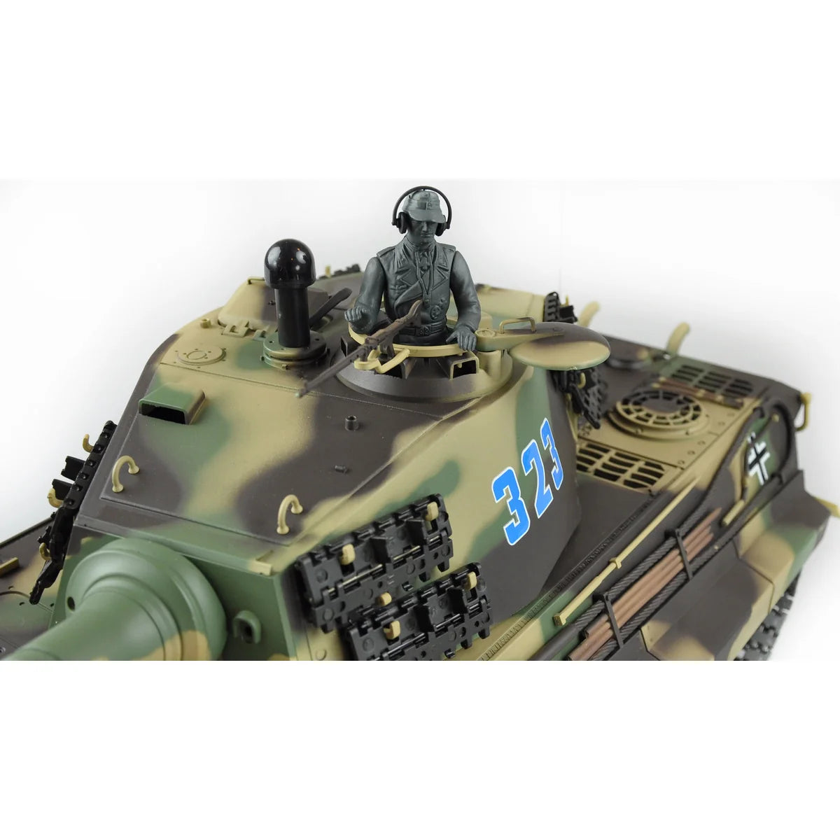 Amewi Königstiger Henschelturm Standard Line IR/BB 23072 im Maßstab 1:16 Panzer RTR – Draufsicht