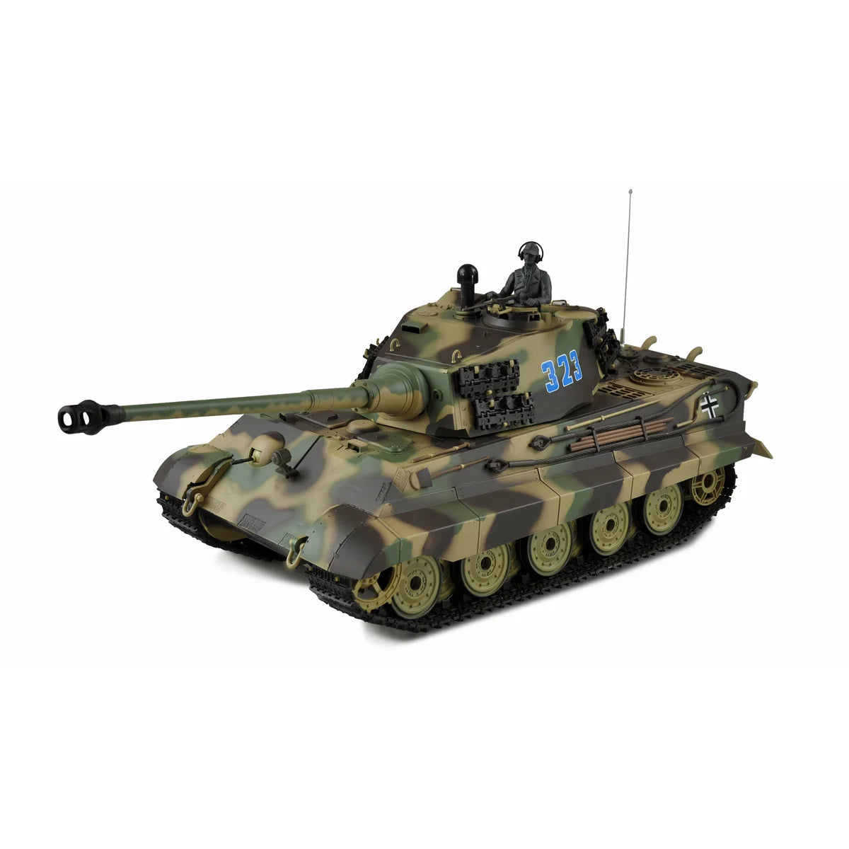 Amewi Königstiger Henschelturm Standard Line IR/BB 23072 im Maßstab 1:16 Panzer RTR – Seitenansicht