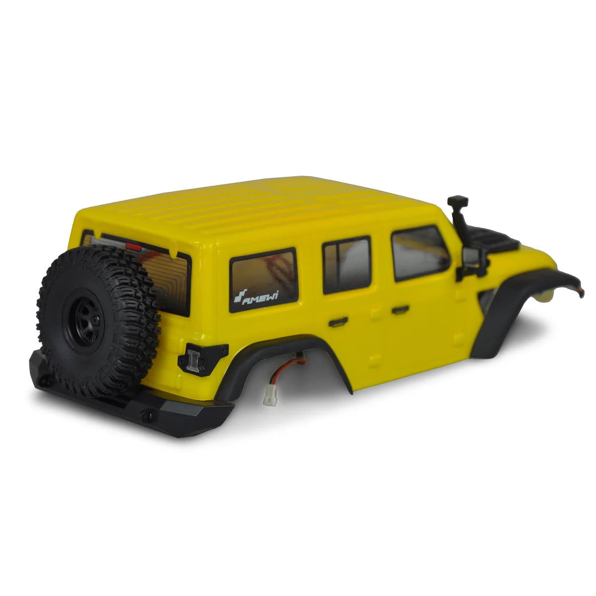 Amewi Kratos Karosserie Lexan Set für AMXRock AM18 Gelb 015-18052 Crawler – Seitenansicht