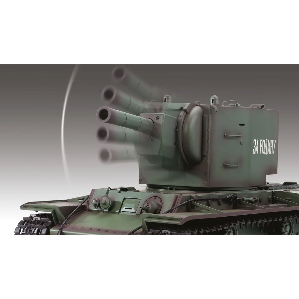Amewi KV2 Standard Line IR/BB 23122 im Maßstab 1:16 Panzer RTR – Seitenansicht mit Raketenwerfern und Kuppel
