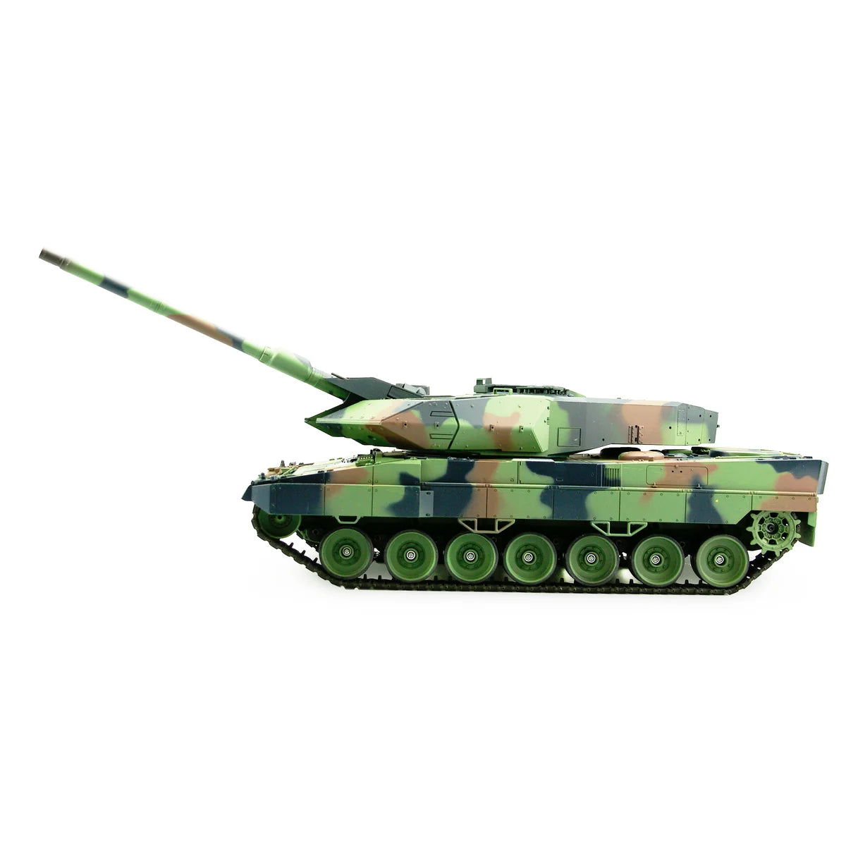 Amewi Leopard 2A6 Standard Line IR/BB 23077 im Maßstab 1:16 Panzer RTR – Seitenansicht