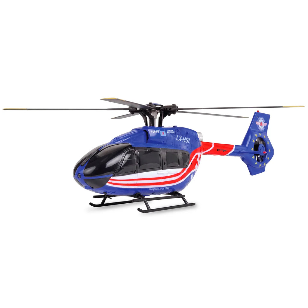 Amewi Luxembourg Air Rescue H145 Helikopter Brushless 6-Kanal 6G 25383 Helikopter RTF – Seitenansicht