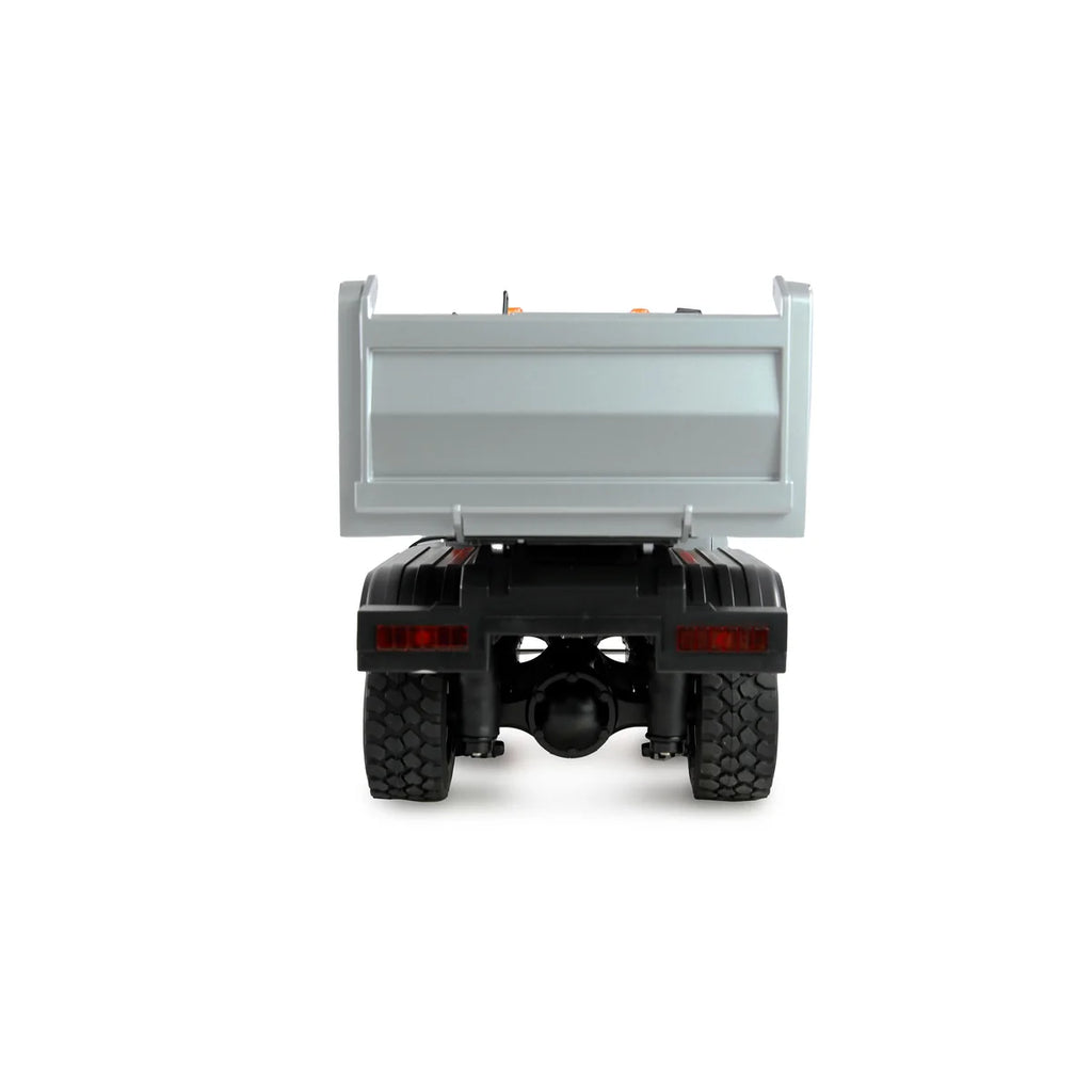 Amewi Mercedes-Benz Arocs Kipper 6x6 Anthrazit 22685 im Maßstab 1:14 Baumaschine RTR – Rückansicht