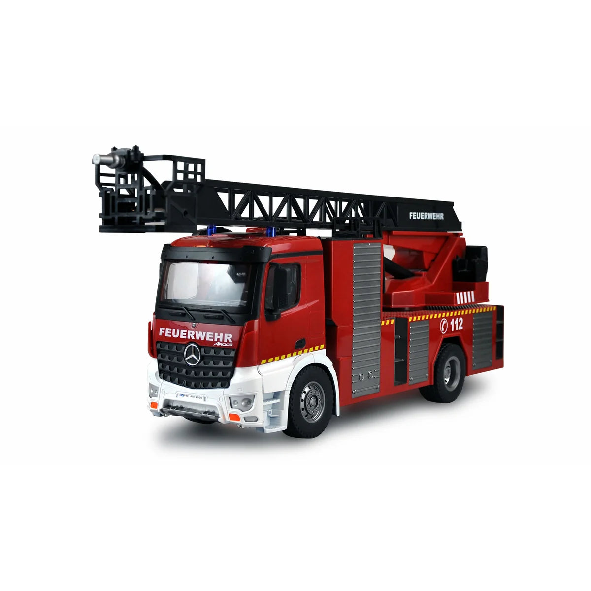 Amewi Mercedes-Benz Feuerwehr Drehleiterfahrzeug 22502 im Maßstab 1:18 Onroad RTR – Seitenansicht