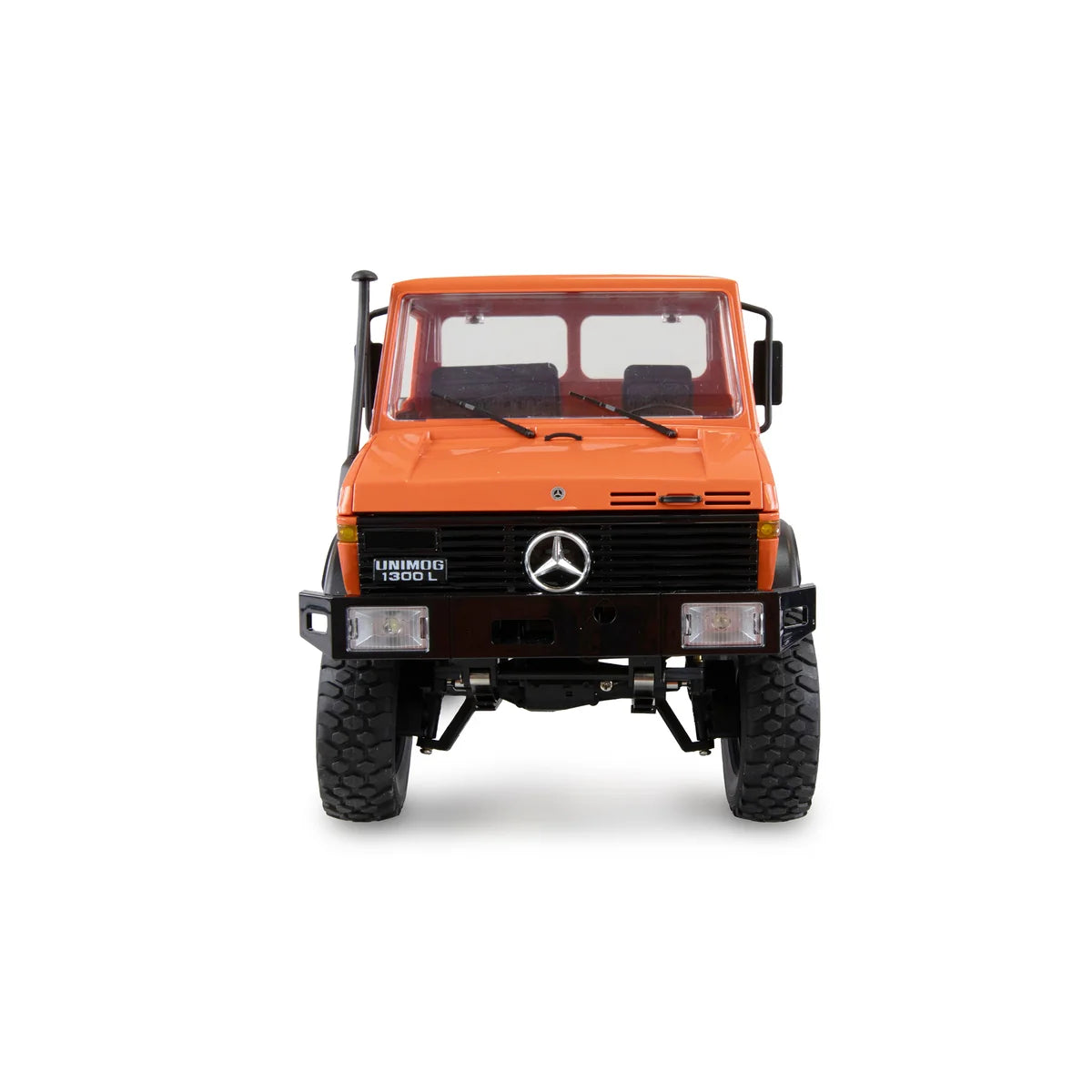 Amewi Mercedes-Benz Unimog Advanced 4WD Orange 22630 im Maßstab 1:12 Truck RTR – Frontansicht