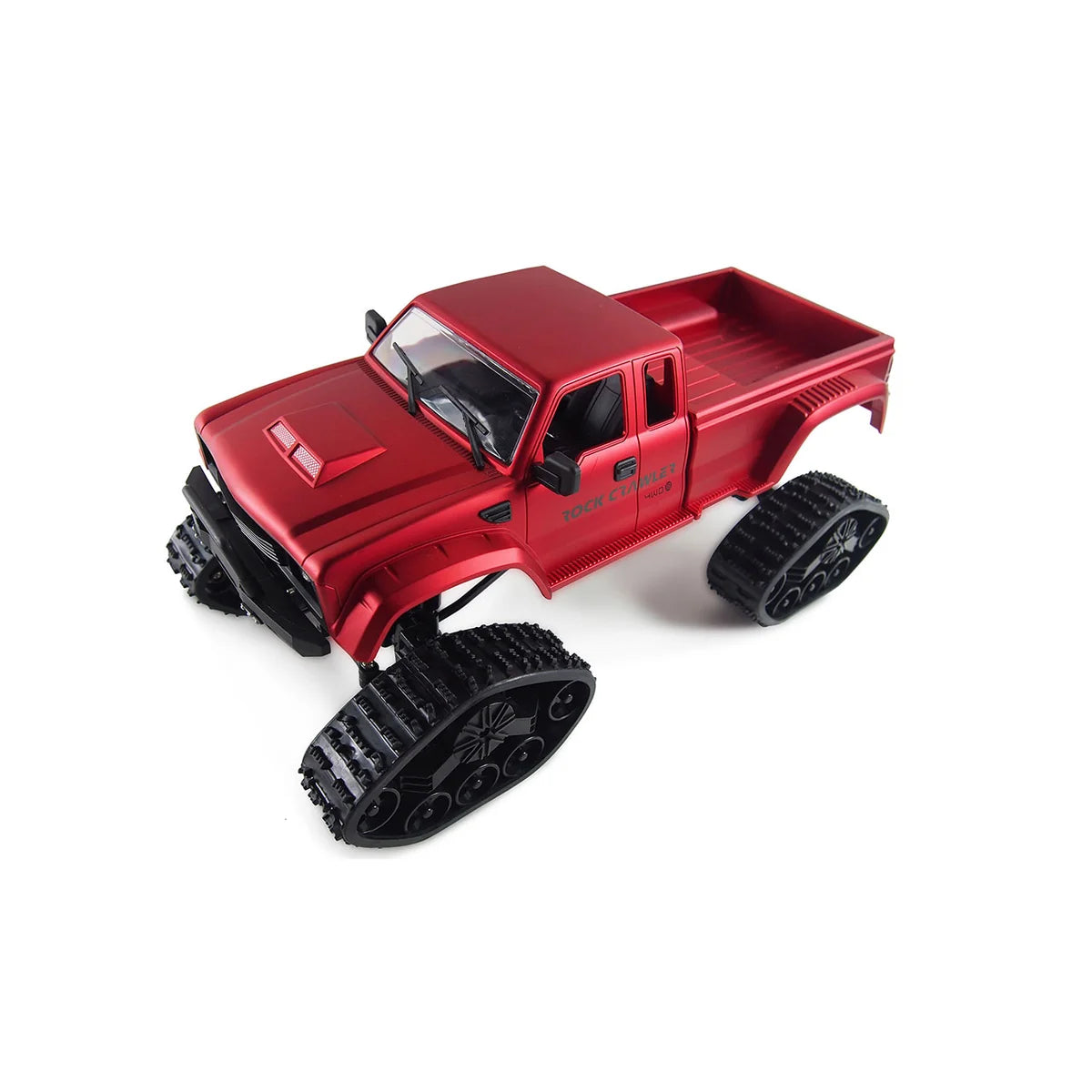 Amewi Pick-up Truck FPV mit Rädern & Ketten 4WD rot 22391 im Maßstab 1:16 Offroad RTR – Draufsicht