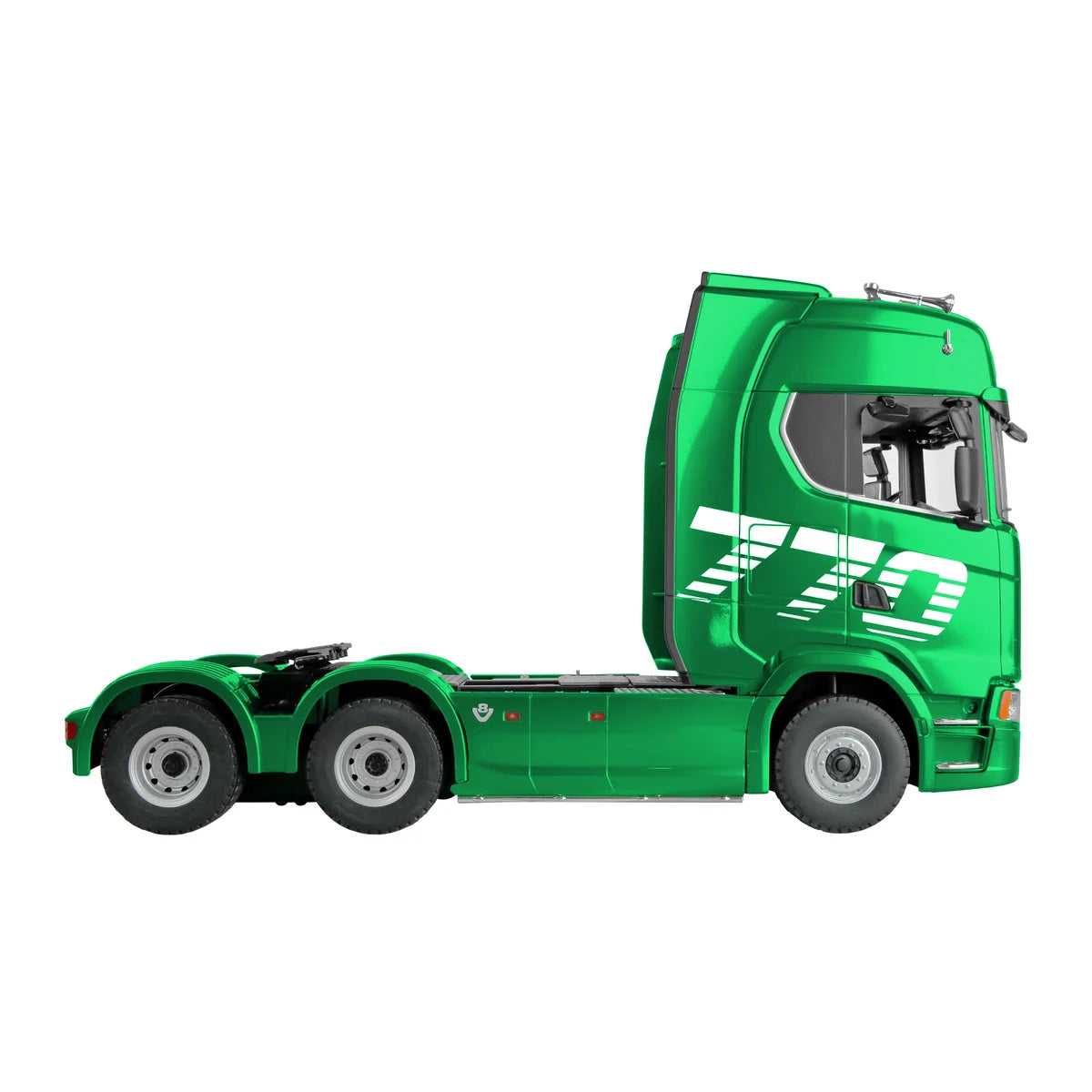 Amewi Scania 770 S Zugmaschine 6x4 Grün 22770 im Maßstab 1:18 Truck RTR – Seitenansicht