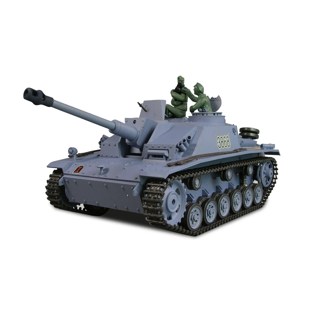 Amewi Sturmgeschütz III Standard Line IR/BB 23067 im Maßstab 1:16 Panzer RTR – Seitenansicht
