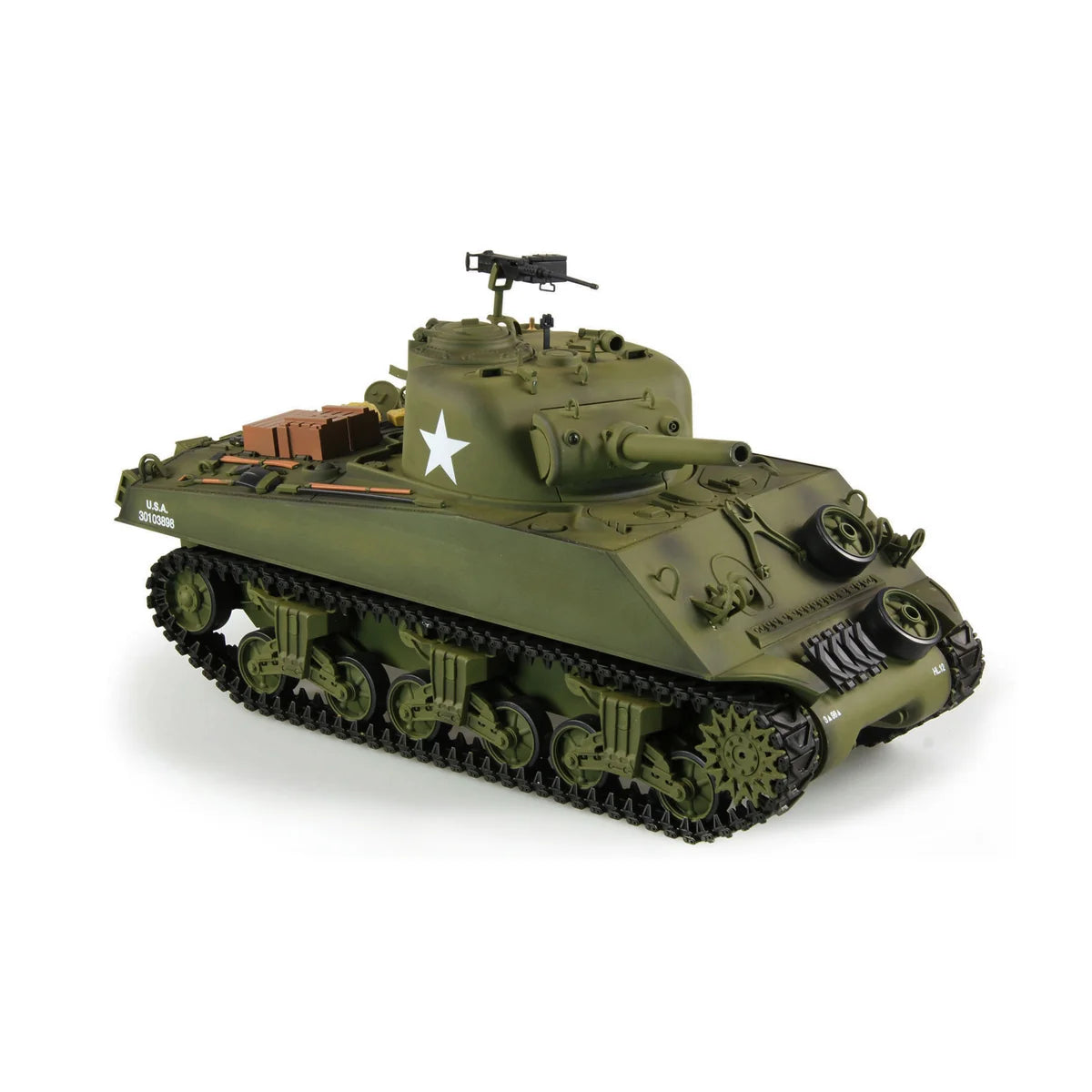 Amewi U.S. M4A3 Sherman Advanced Line IR/BB 23114 im Maßstab 1:16 Panzer RTR – Seitenansicht