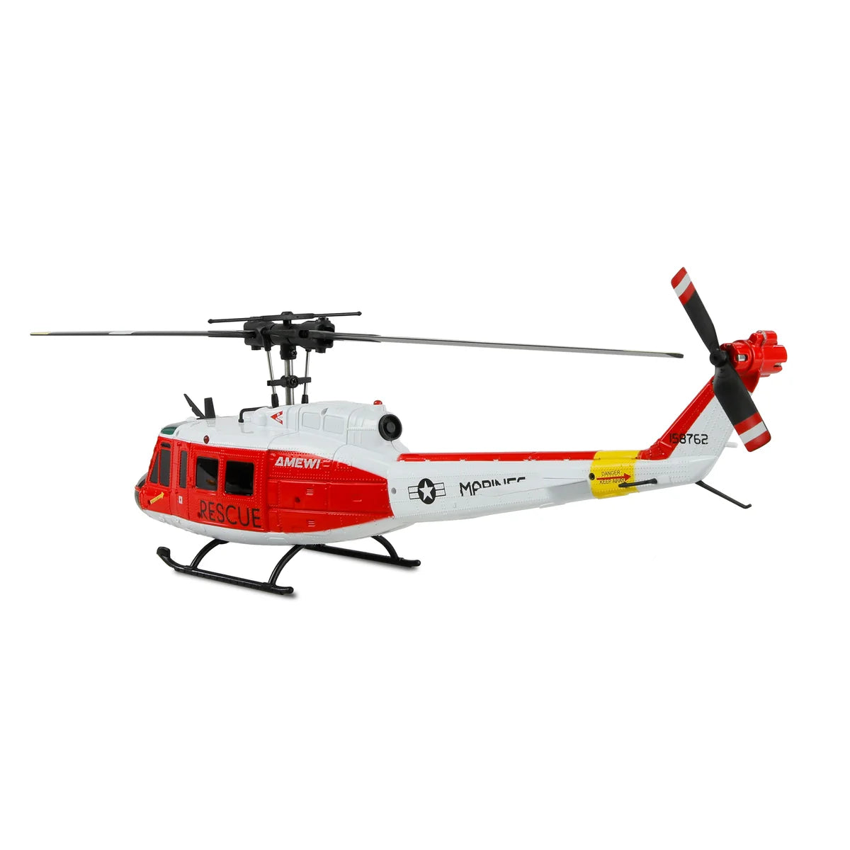 Amewi UH-1 Marine Brushless CP-Helikopter 6-Kanal 6G/3D 25356 Helikopter RTF – Seitenansicht