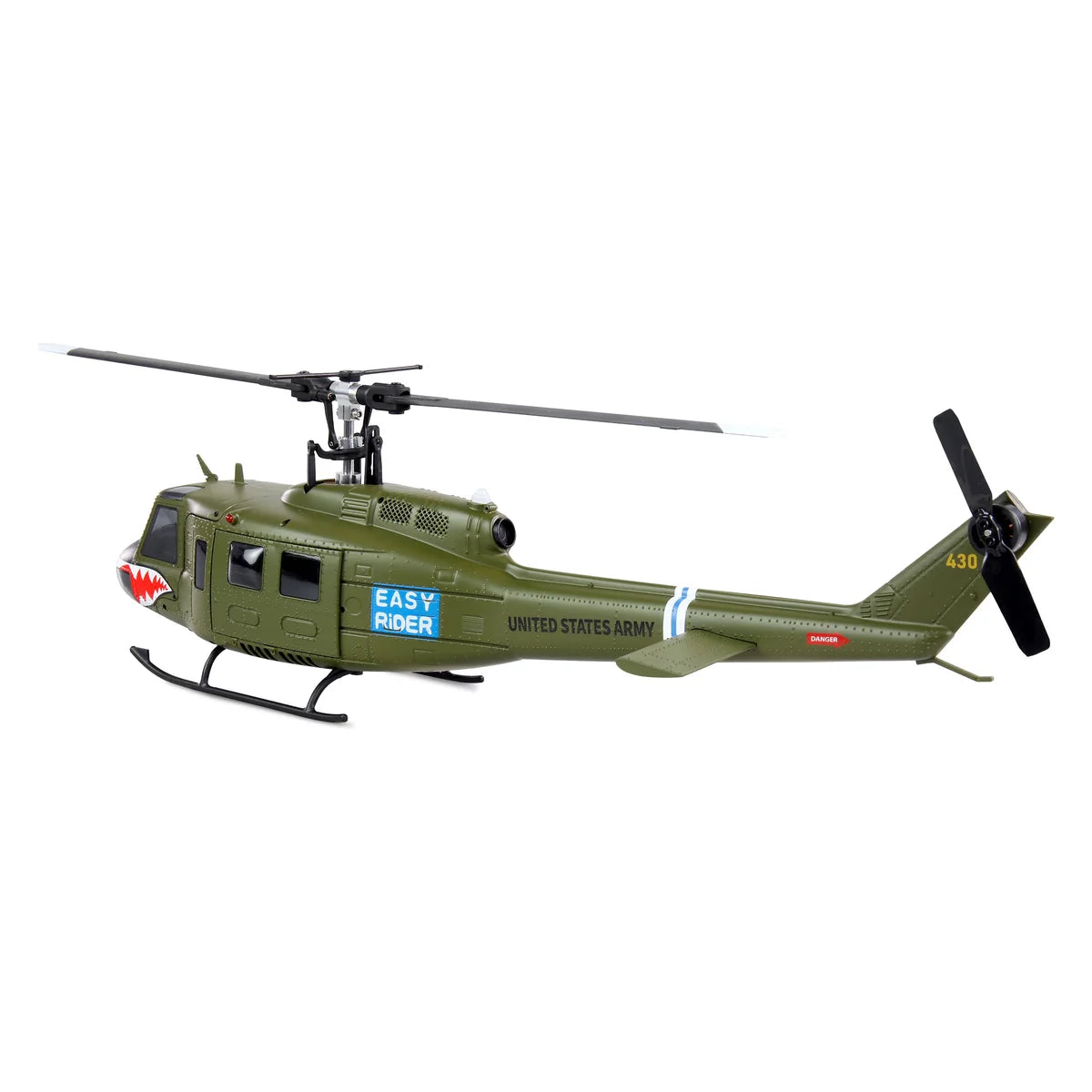 Amewi UH-1 PRO brushless CP-Helikopter 6-Kanal 6G 25352 im Maßstab 1:27 Helikopter RTF – Seitenansicht