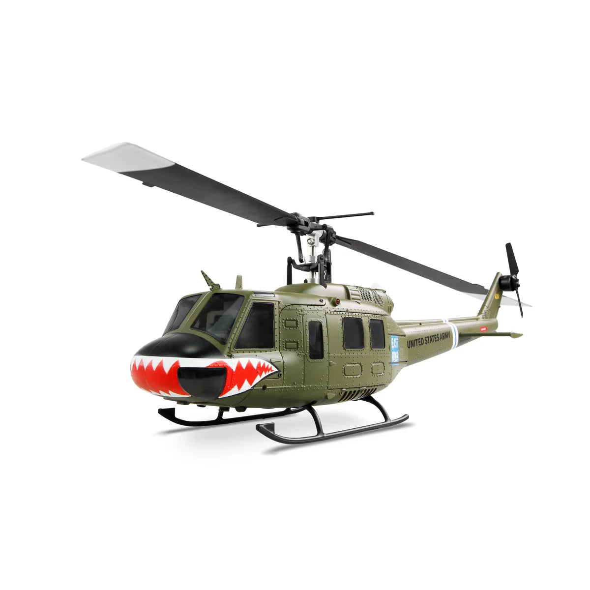 Amewi UH-1 PRO brushless CP-Helikopter 6-Kanal 6G 25352 im Maßstab 1:27 Helikopter RTF – Seitenansicht