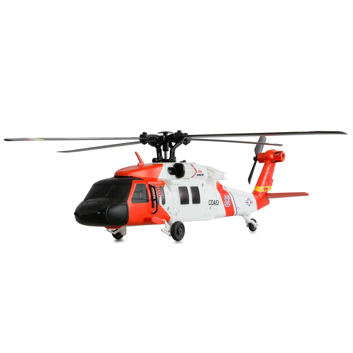 Amewi UH-60L Black Hawk Coastguard Brushless Helikopter 4-Kanal 6G 25357 Helikopter RTF – Seitenansicht