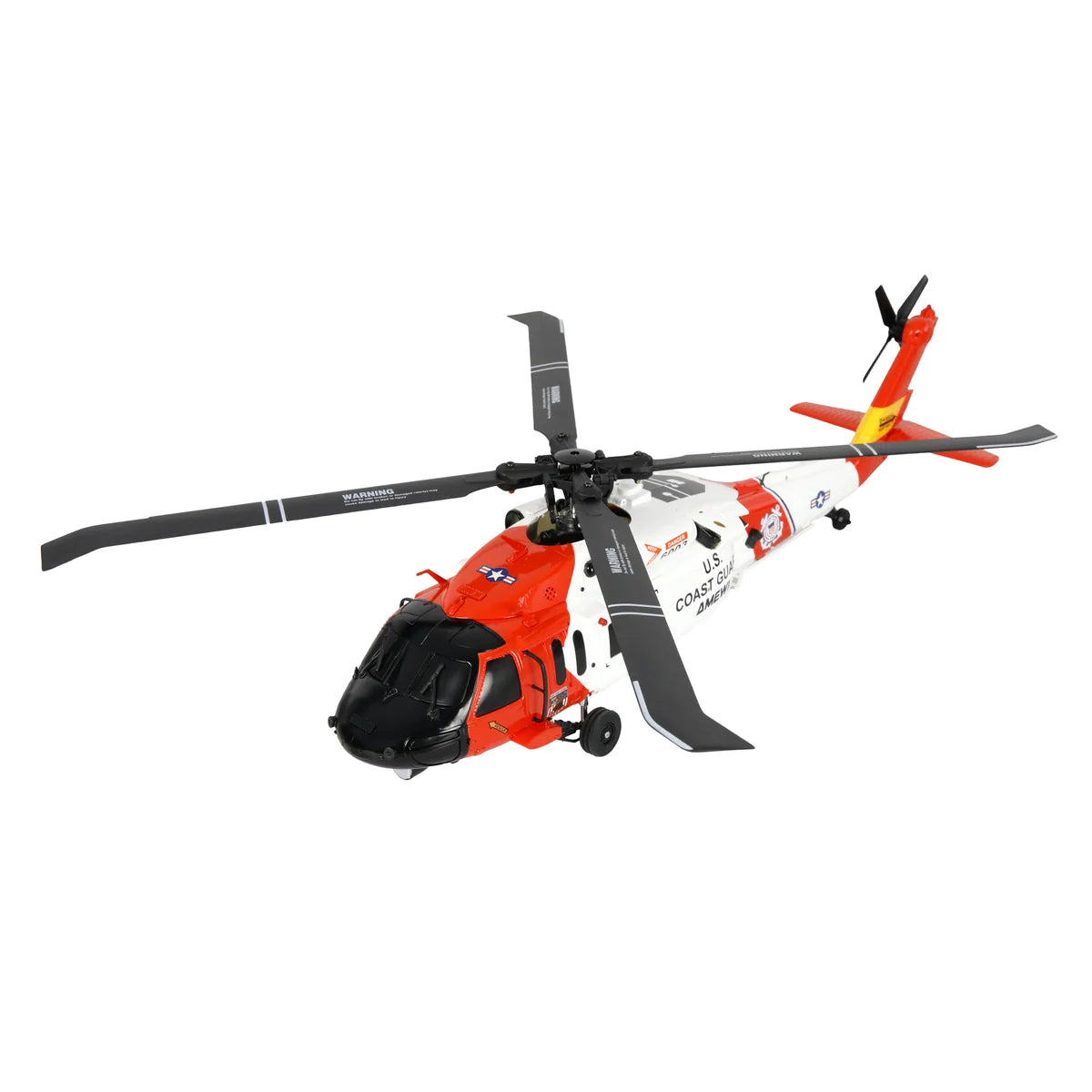 Amewi UH60 Black Hawk Coastguard Helikopter 6G/3D 25366 im Maßstab 1:47 Helikopter RTF – Seitenansicht