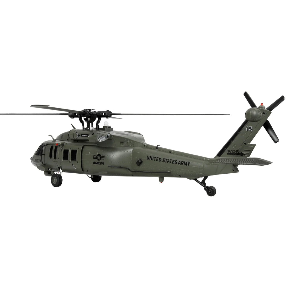 Amewi UH60 Black Hawk Marine CP Helikopter 6G/3D 25367 im Maßstab 1:47 Helikopter RTF – Seitenansicht