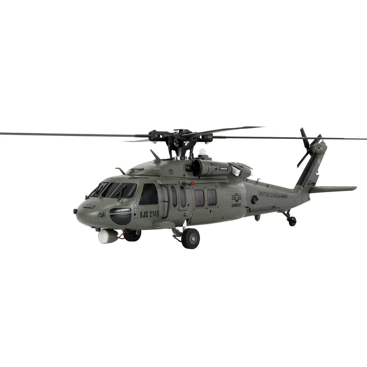 Amewi UH60 Black Hawk Marine CP Helikopter 6G/3D 25367 im Maßstab 1:47 Helikopter RTF – Seitenansicht