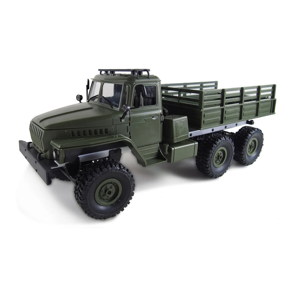 Amewi Ural Truck 6WD 22509 im Maßstab 1:16 Truck RTR – Seitenansicht mit Ladefläche und großen Geländereifen