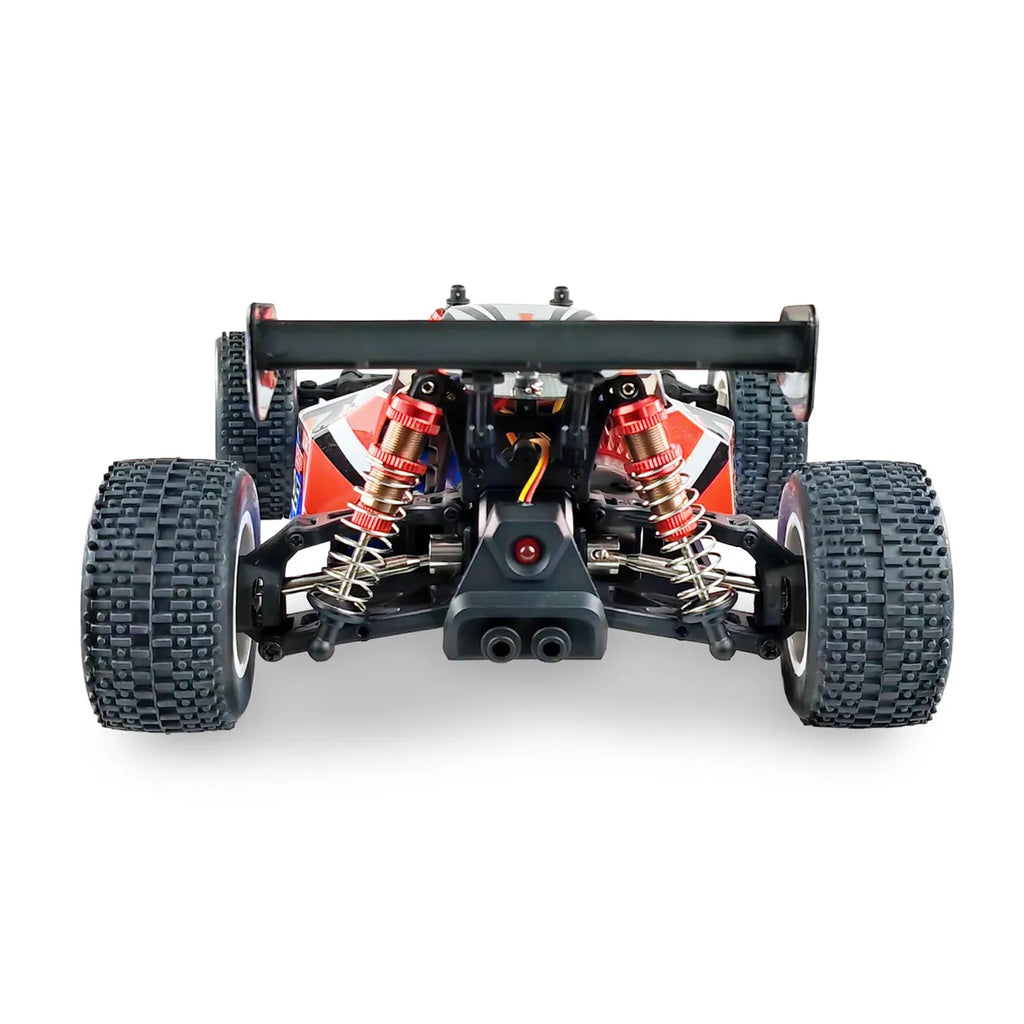 Amewi Ursavus Pro Buggy brushless 4WD 22647 im Maßstab 1:18 Buggy RTR – Unteransicht mit Chassis, Aufhängung und Dämpfern