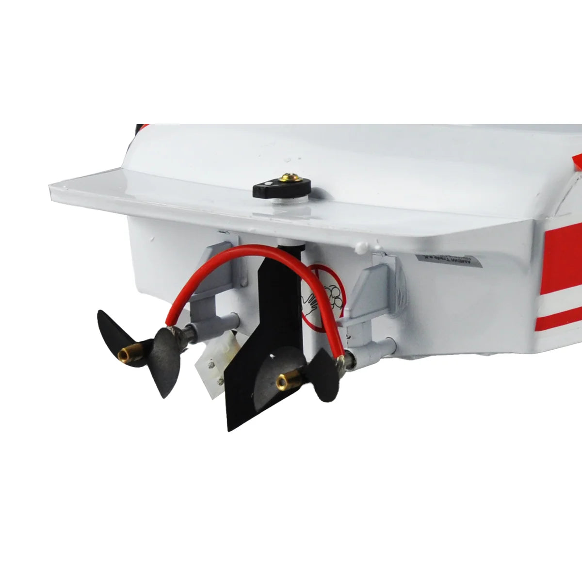 Amewi Yacht Atlantic 730mm 26005 Yacht RTR – Unteransicht mit Propeller und Ruder unter dem Rumpf