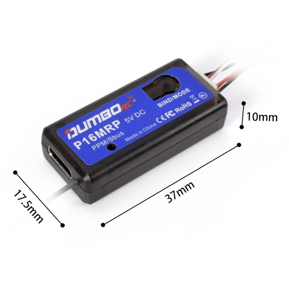 DumboRC Dumbo RC 16-Kanal Empfänger "P16MRP" 2.4GHz P16MRP