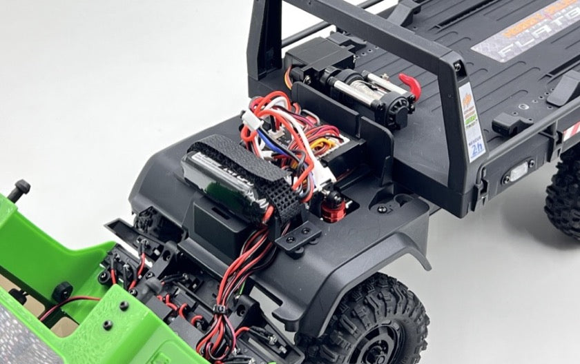 Hobby Plus CR18P Arktos 6x6 V1.5 Crawler 1:18 RTR Grün HBP1810602 – Getriebe und Elektronik