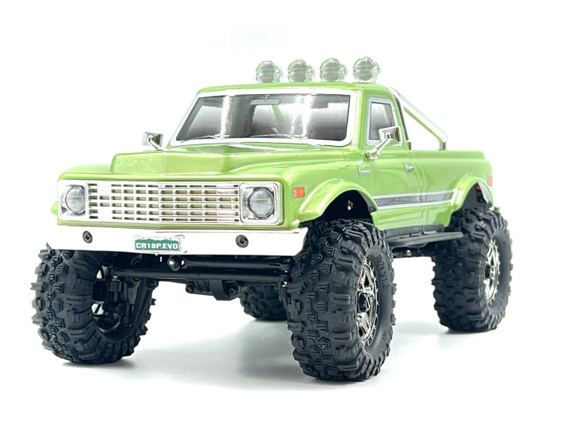 Hobby Plus CR18P EVO-V2 Convoy Crawler 1:18 4WD RTR Grün HBP1810504-GN – Frontansicht schräg