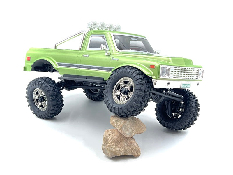 Hobby Plus CR18P EVO-V2 Convoy Crawler 1:18 4WD RTR Grün HBP1810504-GN – Verschränkung am Stein