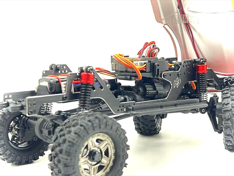 Hobby Plus CR18P EVO-V2 Convoy Crawler 1:18 4WD RTR Orange HBP1810504-OR – Chassis ohne Karosserie
