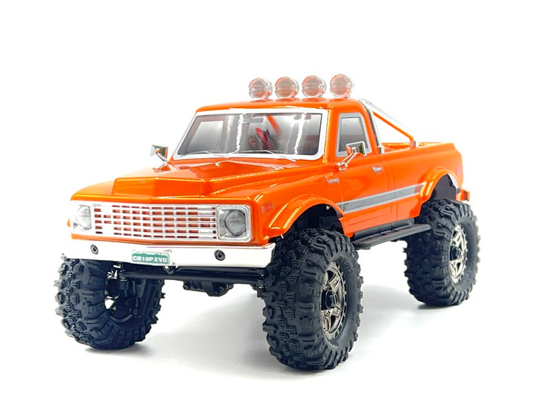 Hobby Plus CR18P EVO-V2 Convoy Crawler 1:18 4WD RTR Orange HBP1810504-OR – Frontansicht schräg