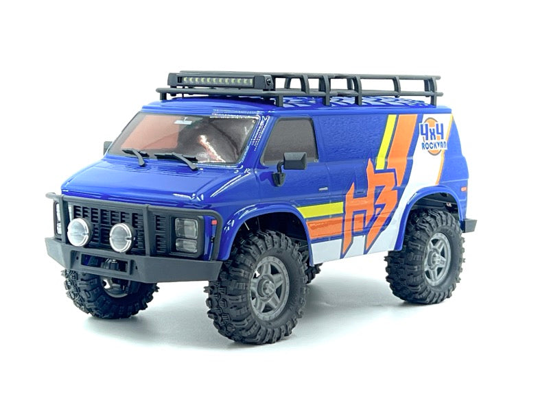 Hobby Plus CR18P EVO-V2 Rock Van Crawler 1:18 4WD RTR Blau HBP1810503-BL – Frontansicht