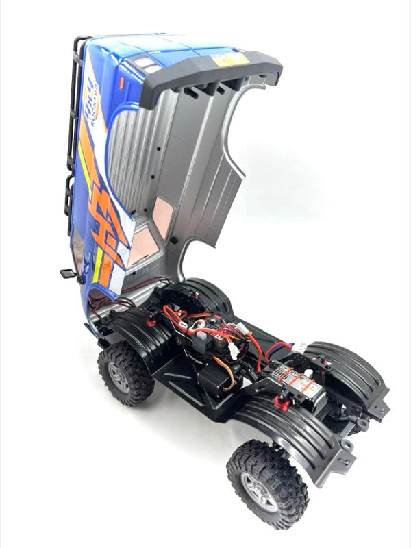 Hobby Plus CR18P EVO-V2 Rock Van Crawler 1:18 4WD RTR Blau HBP1810503-BL – Karosserie aufgeklappt