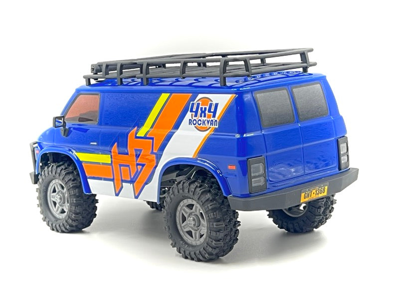 Hobby Plus CR18P EVO-V2 Rock Van Crawler 1:18 4WD RTR Blau HBP1810503-BL – Schrägansicht hinten
