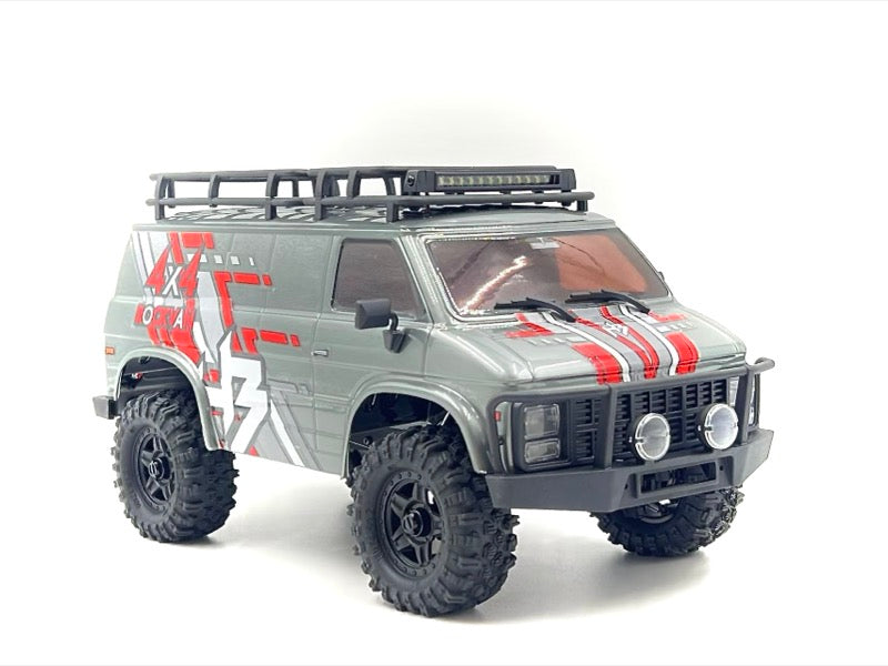 Hobby Plus CR18P EVO-V2 Rock Van Crawler 1:18 4WD RTR Grau HBP1810503-GY – Frontansicht