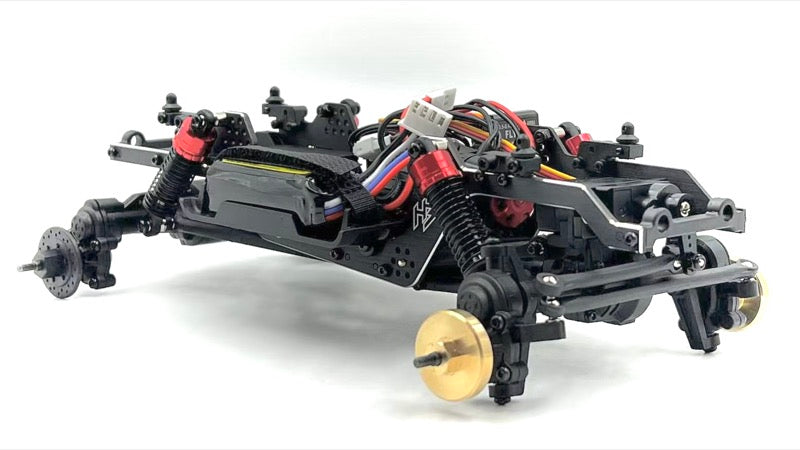 Hobby Plus CR18P PRO Juice Up Brushless Crawler 1:18 4WD RTR Gelb HBP1810360-JUYW – Chassis von oben